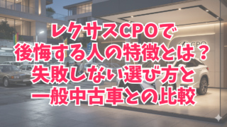レクサスCPOで後悔する人の特徴とは？失敗しない選び方と一般中古車との比較