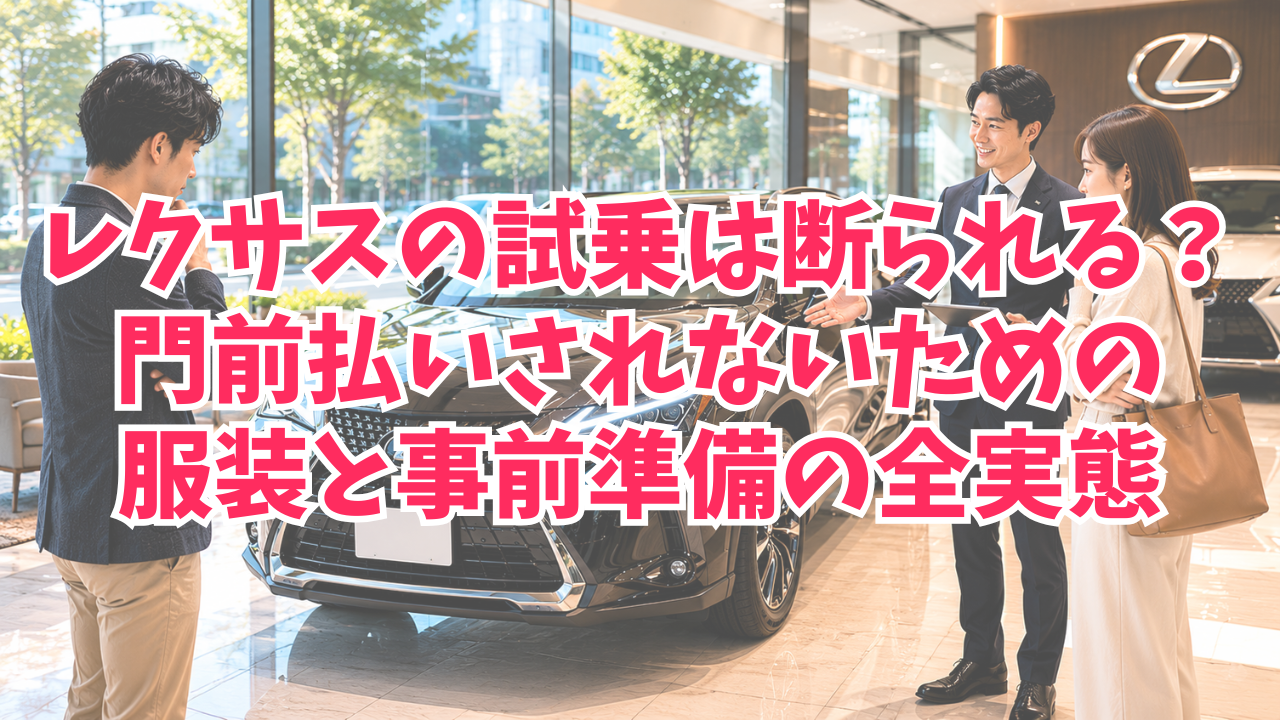 レクサスの試乗は断られる？門前払いされないための服装と事前準備の全実態